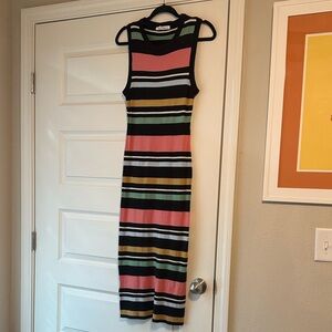 BCBGeneration Multicolor Striped Midi Dress